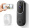 SUNNYJANE 1080P Smart Video Doorbell Camera Wireless with Ring Chime, AI Human Detection and Instant Alerts, Night Vision, Battery Powered, Cloud Storage, 2.4G WiFi, Home Security System (White)