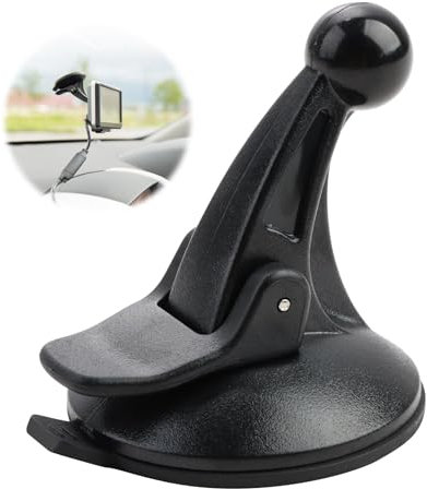 Support de voiture pour GPS Garmin - Ventouse de rechange pour pare-brise - Avec connecteur à boule - Compatible avec Garmin Drivesmart Nuvi Zumo Driveassist Camper Van - Noir