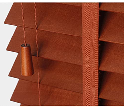 Solid Wood Window Blinds, Horizontal Venetian Blinds, Home Privacy Window Shades, Wooden Light Filtering Blinds for Windows/doors/patios,130x220cm/51 x 86.5in