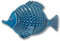 Toocook Animali marini in ceramica naturale o smaltata per Decorazione Murale e Arredo Casa, Realizzati Artigianalmente, Idea Regalo Made in Italy (Pesce Blu)