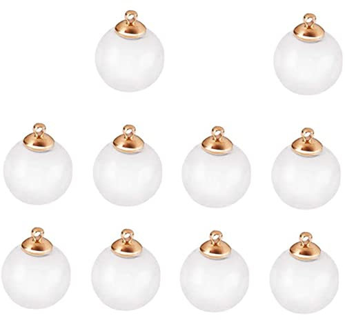 CORHAD 10stücke Teiliges Mini-glaskugel Klar Zum Befüllen Und Basteln Von Schmuckcharms Für Halsketten Ohrringe Und Diy-weihnachtsschmuck Leichte Und Langlebige Schmuckanhänger