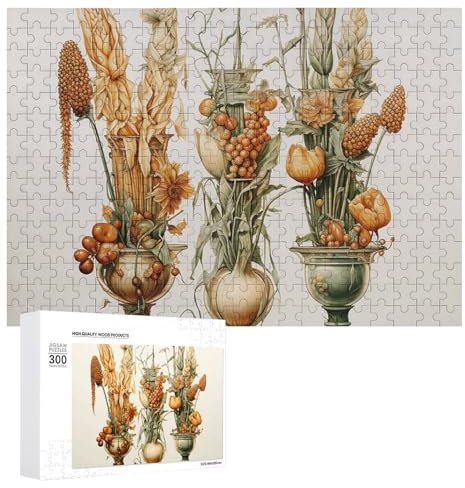 300 PCS Jigsaw Puzzles Art Nouveau Painting Puzzles Personalized Puzzle for Adults Wooden Puzzle Custom Puzzles from Photos Picture Puzzle Classic Jigsaw Puzzle for Wedding Birthday Valentine's Day