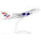 QIYUMOKE A380 1:400 British Airways Modèle réduit d'avion en métal moulé avec Support Modèle réduit en Alliage pour Les Amateurs d'aviation