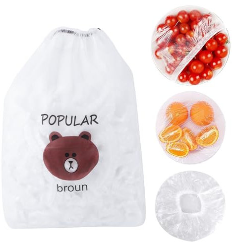 Luckwaii Frischhaltefolie mit Gummizug 300 Stück Frischhaltebeutel Abdeckhaube Lebensmittel Versiegelungsbeutel Lebensmittelabdeckung Elastisch Abdeckhauben für Schüsseln Lebensmittel Frischeschutz