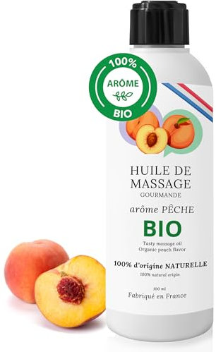 IZOË, Huile de Massage Comestible Érotique Sensuel Chauffante Relaxante BIO Professionnelle Sensuelle Plaisir Naturel 100 ml (Pêche bio)
