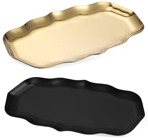 Cabilock 2stücke Wellenförmige Schmuckablagen Dekorative Trinket Tray Für Ohrringe Und Praktische Aufbewahrungslösungen Für Zuhause