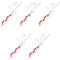 Ruimou Lot de 5 lames de scie sabre compatibles Milwaukee 48-00-1640, convient pour couper les cloisons sèches, les plaques de plâtre