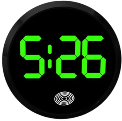 Autouhren Fürs Armaturenbrett, Digitaluhr für das Armaturenbrett im Auto, Digitaler Wecker Mit Touchscreen, Armaturenbrett-Autouhren, Kfz-Nachtwache, Digitale Uhren Für Lüftungsschlitze An Bord, Grün