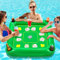 NNG Large Floating Pool Games Table with Waterproof Playing Cards for Adults,40x40in Inflatable Pool Bar Card Table,Inflatable Hot Tub Float Tray Food Drink Holder Cooler Containers for Pool Beach