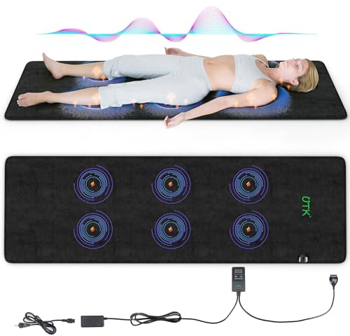Nalax Magnetic Field Therapy Mat, Full Body Far Infrared Heating Pad with Controller, Pain Relief, Good Mental Health, and Sleeping 79X24 Inch