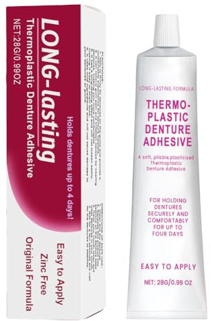 Thermoplastisches Haftmittel Für Zahnprothesen, 28g, Blend A Dent Haftcreme, Long Lasting Prothesenkleber, Haftcreme Für Zahnprothesen,Sicherer Halt Für Ganztägigen