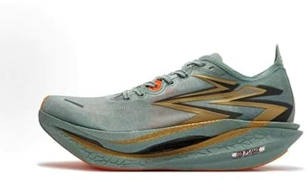 Men Athletic Carbon Plate Shoes Slip on Running Shock-Absorbing Sneakers Lightweight Walking Workout Gym Lace-Up Trainers Soft Cozy Casual Resilient Lace-Up Training Unisex UK (10.5,Green)