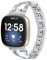 Gimart Kompatibel für Fitbit Versa 3 Metallband, Frauen Mädchen Slim Bling Edelstahl Versa 3 Armband Ersatz Uhrenarmband Band Armband für Fitbit Sense Smartwatch (Silber)