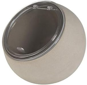 APS Service de table Moon - Ensemble 2 pièces : 1 bol en mélamine (Ø 19cm) + 1 couvercle à charnière avec joint en silicone, Gris