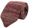 Herren-Krawatte, schmal, Strick, formell, Basic, Vintage, gemischtes Muster, lässig, 6,1 cm, Rot Tweed, Einheitsgröße
