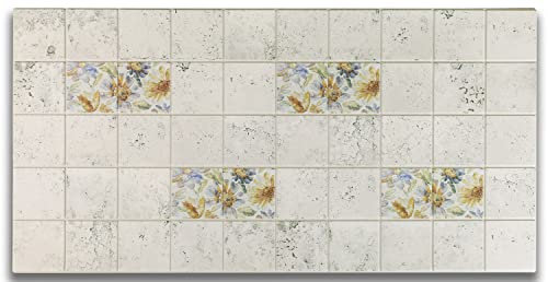 Pannelli di parete in PVC 3D decorativi piastrelle rivestimento (14, Giardino Alpino)