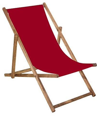 SPRINGOS Liegestuhl Gartenliege Klappstuhl aus Holz imprägniert klappbar Relaxliege Campingstuhl Strandstuhl Buchenholz