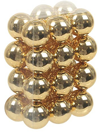 Kleine Baumkugeln aus Glas Ø 2 cm/2,5 cm/3 cm - Christbaumkugeln Baumschmuck Christbaumschmuck Weihnachtsbaumschmuck Weihnachtsbaumkugeln (2,5 cm, Hellgold - (Glänzend))