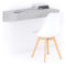 Mobili Fiver, Scrivania sospesa a muro Evolution 90x40, Grigio Cemento, Made in Italy