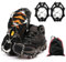 CalmGeek Steigeisen Grödel Eisspikes, Schuhkrallen Spikes für Winter, Steigeisen mit Silikon Band und 26 Edelstahl Zähne, zum Klettern auf EIS und Schnee Wandern Running Trekking Winter Outdoor (XL)