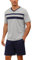 Nieery Mens Pyjamas Short Loungewear Men's Pajamas Set Short Sleeve Soft Cotton Pj's Top and Short for Sleepwear Nightwear with Pockets Grey M