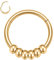 Gold Septum Schmuck Septum Nasenring 16G Daith Ohrringe Chirurgenstahl Septum Clicker Ring Conch Piercin Schmuck nahtlose Clicker Ring Rook Helix Knorpel Tragus Hoop Ohrringe 8mm(mit Perlen)