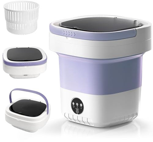 12L Portable Washing Machine, Mini Washing Machine, Single Tub Washer and Spin Dryer with Timing Function, 2 in 1 Foldable Small Smart Laundry Machine, for Travel Camping Dormitory and Apartments