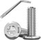 Dayalo Flachkopfschrauben, Torx Schrauben, M4 Schrauben Edelstahl A2 V2A, Maschinenschrauben Vollgewinde Möbelschrauben mit Torx Schlüssel, M4x10mm, 20 Stück