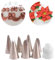 Leaf Piping Nozzles Set,#65 66 67 68 70 74 352 Icing Nozzles for Leaves,Ruffles,Petals,Small Leaf Nozzles for Cake Decorating wth Standard Plastic Coupler,8 Pcs