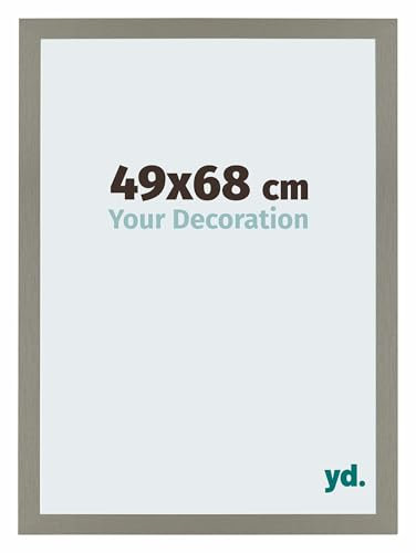 yd. Your Decoration Mura Cadre photo 49 x 68 cm - Anthracite - Cadre pour billard, en MDF avec verre acrylique - Antireflet - 49 x 68 cm