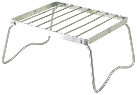 Picknicktisch aus Edelstahl mit klappbarem Brenner, Herdständer, Halterung, tragbarer Grillhalter für Camping