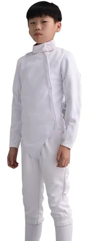 LYXXJRYBHD 350N Fechtuniform Set, Jacke, Weste, Hose für Florett, Degen, Säbel, Ausrüstung, Unisex, Linkshänder(46#)