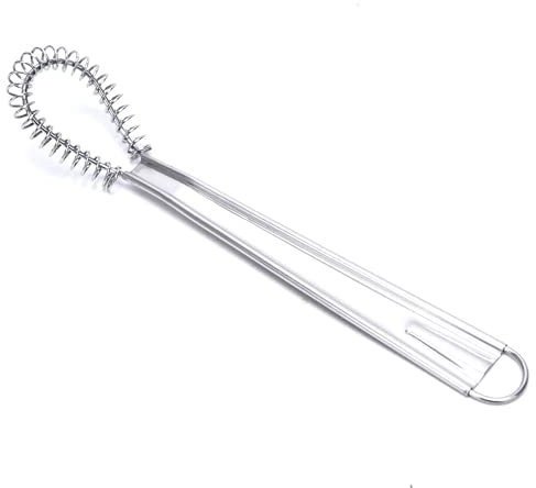 Fouet magique à ressort en acier inoxydable de 20 cm - Pour cuisine - Poignée pratique