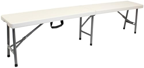 Oypla 6ft 1.8m Folding Heavy Duty Outdoor 4 Person Trestle Bench Chair