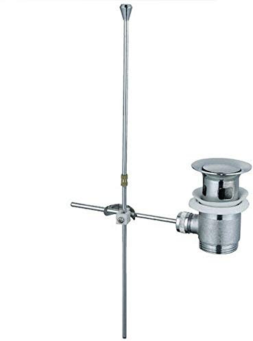 Chrome Bathroom Basin Push Pull Rod Lever Pop Up Plug Slotted Waste BSP