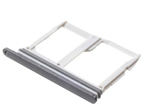 jbTec Dual SIM-Tray/SD-Card kompatibel mit LG G6 - Kartenhalter Slot Schlitten Rahmen Simkarte Holder, Farbe:Schwarz