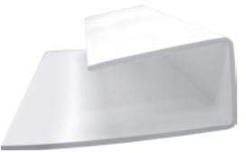 Gartenwelt Riegelsberger U-Abschlussprofil Basic aus Kunststoff Weiß 9 x 30 mm Länge 120 cm für Fassadenpaneele Deckenpaneele Wandverkleidung