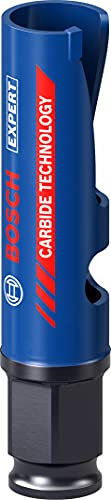Bosch Professional 1 x Sierras de corona Expert Construction Material, para Madera blanda, 22 mm, Accesorios Taladro de impacto rotativo