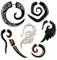Fly Style 1 Stück Ohrringe Ohrstecker Fake Expander Spirale Ohrdehner Holz, Horn oder Knochen - Natur Schmuck, Modelle:Sonoholz-Spirale