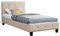 CARO-Möbel Polsterbett Ohio Bettgestell 90 x 200 cm Einzelbett Designbett inklusive Lattenrost Textilbezug in beige