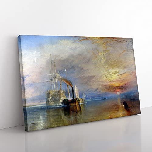 Big Box Art J.M.W. Turner The Fighting Temeraire Canvas Wall Art Print Ready to Hang Picture, 76 x 50 cm (30 x 20 Inch), Multi-Coloured