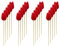 Holz Dekostecker Tulpe 4 x 36cm rot 20 Stück Garten-Deko Blumen-Stecker künstlich Holzblume Tulip