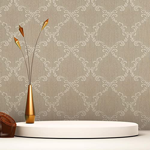 TADESSI Tapete Barock Samuel M1-No.3780 | Vliestapete | Beige | Barocktapete | Klassik
