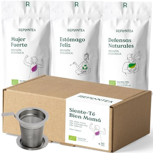 KIT INFUSIONES REGALO PARA MAMÁ con Filtro Infusor | Regalo Infusiones Variadas, Surtido Infusiones Regalo Ecológicas REPLANTEA
