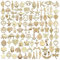 100 Stück Gemischte Diy Anhänger, Schmuckanhänger Zum Basteln, Charm-Halskette-Anhänger, Vintage Anhänger, Für Zubehör Halskette Armband Anhänger Diy Armband Metall Dekorative Accessoires(Gold)