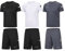 BUYJYA Herren-Trainingskleidung, athletische Shorts und Shirt-Set, 3er-Pack, für Basketball, Fußball, Training, Laufen, Fitnessstudio, X-Large