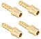 PATIKIL 4 Pezzi Tubo Tubatura Connettore Accoppiatore Metrico M10-1 Maschio Raccordo Ottone Flessibile ID 6mm Ottone Raccordo Connettore per Aria Acqua Olio Gas Carburante