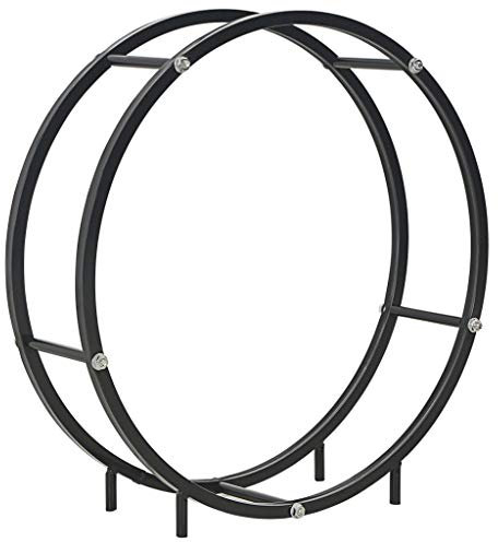 Chusui Brennholzregal, Kaminholzregal, Brennholz Regal Außen, Holzregal, Kaminholz Ablage Innen, Outdoor Firewood Racks, Schwarz 70 x 20 x 70 cm Stahl