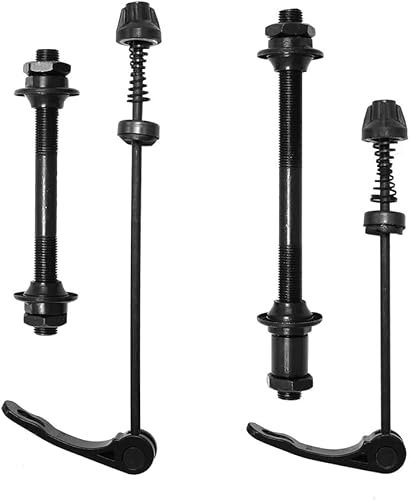 Hoypeyfiy 4pcs Bicycle Quick Release Bike Hub and Rear Axle Hollow Shaft Set for Road Mountain Bike MTB
