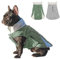 Huntboo Hundemantel, Hundemantel für Kleine Hunde, Hundemantel Winter, Hundemantel Wasserdicht, Winddicht und mit Reflektierenden Streifen, Bleiben Sie Warm und Sichtbar (Grün,M)